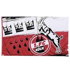 1. FC Köln 1. FC Köln Flag Crest 180 x 120 cm, Adult, Unisex, Multi-Colour, Approx. 120 x 180 cm