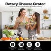 Reecaz Rotary Cheese Grater with 3 Stainless Steel Blades –
