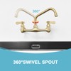 Favorpo Wall Mount Kitchen Sink Faucet 8 Inch Center Wall