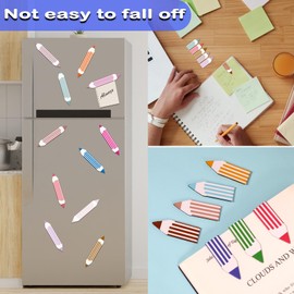 MWOOT 30 Stück Pfeil Form Magnet Lesezeichen, Bunte Bleistift Magnetic Bookmarks, Magnetische Buchklammern für Register, Buchliebhaber, Schüler, Lehrer, Partygeschenke, Geschenktüte (1,5x4,5CM)