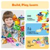 PicassoTiles 700 piece Marble Run Magnetic Tiles and Brick Combo