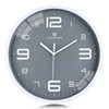 Lafocuse 3D Large Numbers Grey Wall Clock Silent Modern Wall
