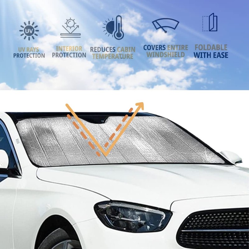 Sonnenschutz Auto Frontscheibe, Sonnenblende Frontscheibe Windschutzscheibe Faltbar UV-Schutz Sonnenschirm Schutz