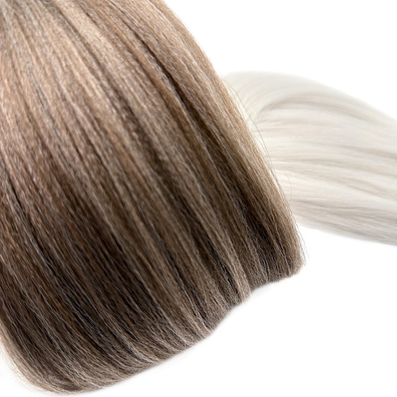 Ombre Ash Brown Braiding Hair Extensions Synthetic Hair For Braiding