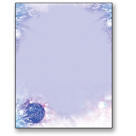 Holiday Sparkle Stationery Paper - 50 Sheets Letterhead for Winter & Holiday Events