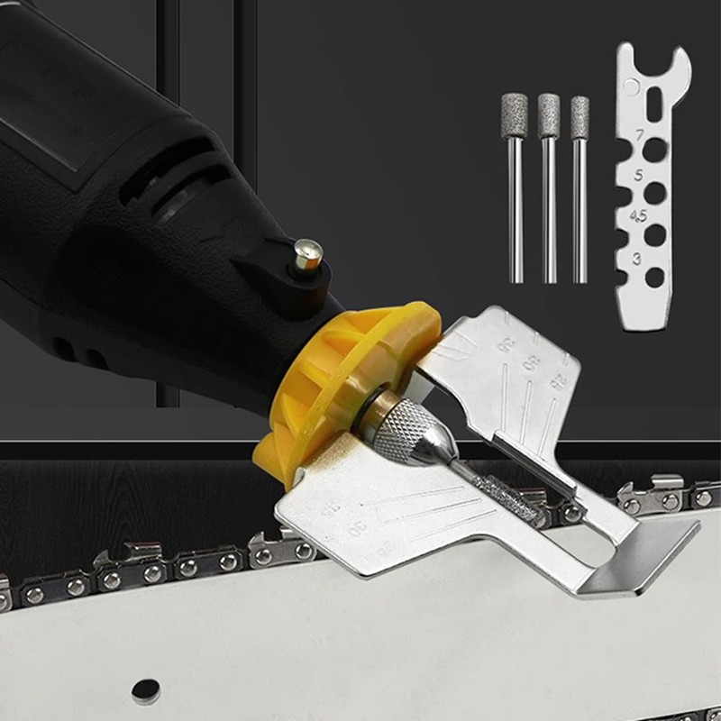 Chainsaw Sharpener Attachment Kit, Chain Saw Sharpener Angle Guide with