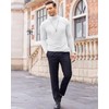 Maavoki Men's Long-Sleeved Shirts Turtleneck Regular Fit Turtleneck Pullover Basic