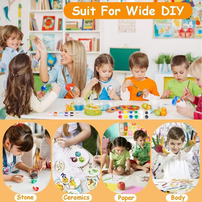 Mini Acrylic Paint Set, 30 Set Washable Paint Strips Kit