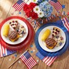 CHENGU 6 Pcs 4th of July Charger Plates Patriotic Charger