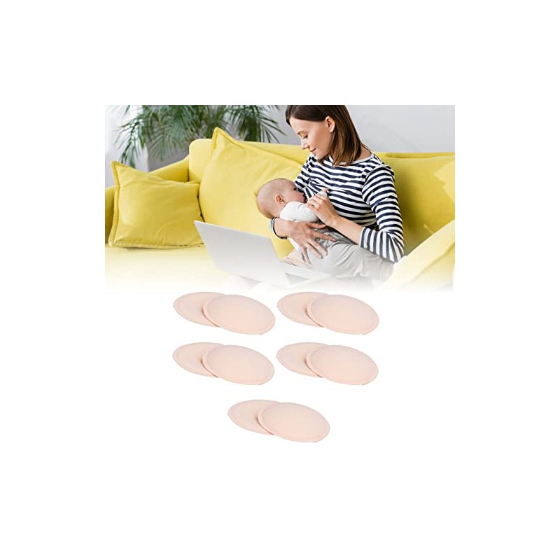 10 Almohadillas para Pechos Reutilizables Lavables, Almohadillas de Lactancia de