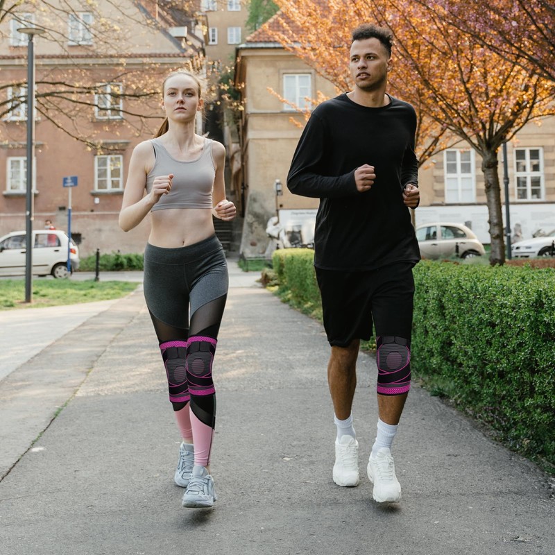 Knee Brace 2 Pack Knee Support for Men Women Elastic