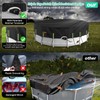 18 Ft Round Pool Cover with Reflective Strips Quick Tightening