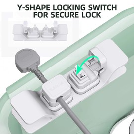 2 Pack Cord Organizers for Appliances, Y-Shape Locking Switch Cable Holders, SKYULE Kitchen Appliance Cord Organizer for Air Fryer, Kitchen Mixers, Pressure Cooker, Coffee Maker (White)