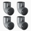 sourcing map 4pcs 2" 90 Degree Elbow Pipe Fittings, Furniture