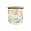 Purely Home Floral Daisies Decaf Canister - White Metal Enamel