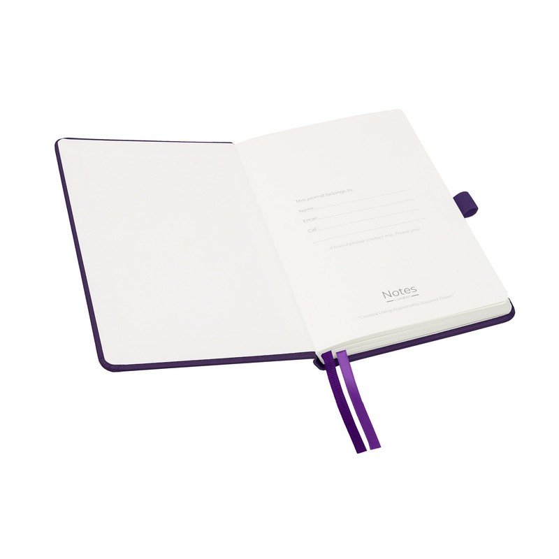 Notes London Luxury Italian style A5 Notebook with Stitched Hardcover,