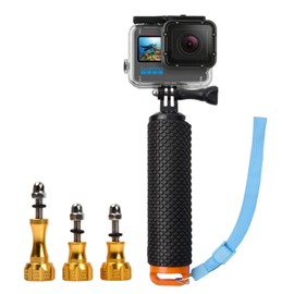 Swimmer Handle, Swimmer Handle Action Cam, Waterproof Monopod with Three Long Screws, Camera Handle & Safety Rope, Orange Selfie Stick, Sports Camera Watersport Accessories