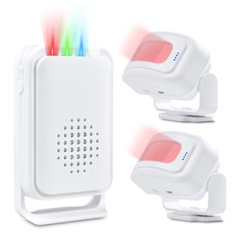 Nineleaf Entrance Alarm Chime for Business, Door Chime with Motion Detector, Store Door Alarm for Inside Homes, Businesses, Stores,1 Receiver,2 Sensors