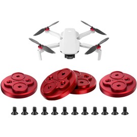 Darkhorse Upgraded Aluminum Motor Cover Cap 4 Pieces Compatible with DJI Mini 2 Drone Accessory - Dustproof,Waterproof,Protection Mounts - Red