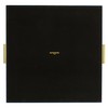 HofferRuffer Extra Large Square Serving Tray, Elegant Faux Leather Ottoman