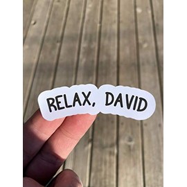 Relax David Sticker, Laptop Sticker, Water Bottle Sticker, Phone Sticker, Window Sticker, Alexis Rose Sticker, David Rose Sticker, Funny Sticker