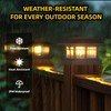 EXCMARK 4x4 Solar Post Cap Lights, 4 Pack Fence Deck