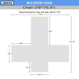 Ameritex Waterproof Nonslip Chair Cover for Leather, Dog Chair Cover Furniture Protector, Ideal Chair Slipcovers for Pets and Kids, Stay in Place (23", Light Grey)