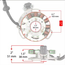For Yamaha Stator Magneto & Flywheel Rotor for Yamaha Banshee 350 YFZ350 1987-1994