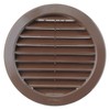 La Ventilazione T16RM Flush-Mounted Grille Round Plastic Brown Diameter 190