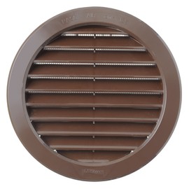 La Ventilazione T16RM Flush-Mounted Grille Round Plastic Brown Diameter 190 mm