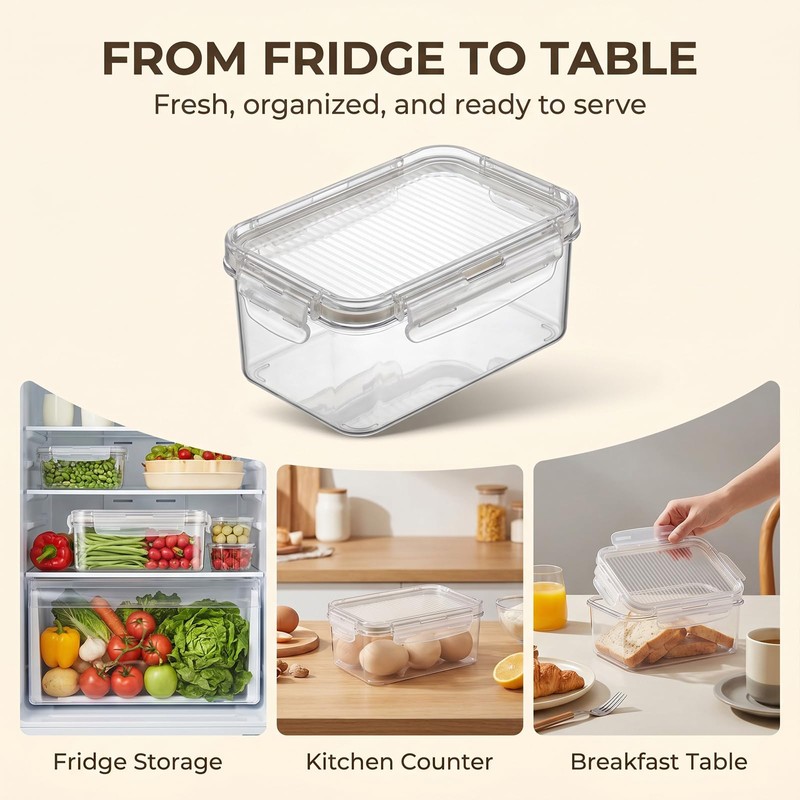 Butter Dish with Lid, PET Butter Keeper with Snap Locks,