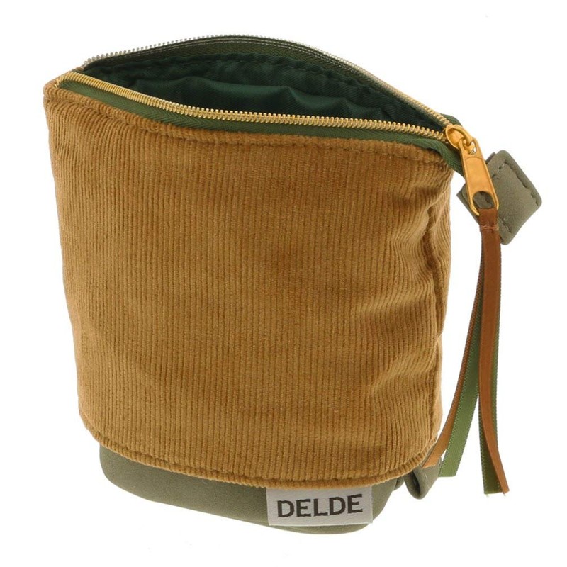 サンスター文具 ペンポーチ デルデ コーデュロイ キャメル×カーキ S1416782