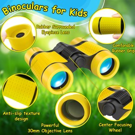 Binoculars Kids, Toys 3-10 Year Old Boy Gifts, Kids Telescope Outdoor Toys for Sports and Outside Play, Educational Learning Toys Gifts for 3 4 5 6 Year Old Boys(Yellow)