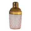 Creative Co-Op Hand-Blown Glass and Stainless Steel Hobnail Cocktail Shaker,