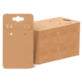 100pack Kraft Paper Earring Cards for Selling Jewelry, 2"X 3.6" Earring Display Cards Hanging Earring for Selling Hanging Earring Necklace Studs Jewelry DIY Ear Crafts Earrings Retail Boutique Display