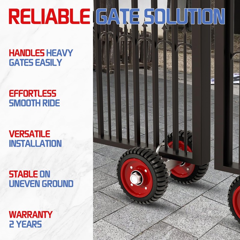 USCaster Rolling Gate Wheel,Sliding Gate Casters for Chain Link Gates