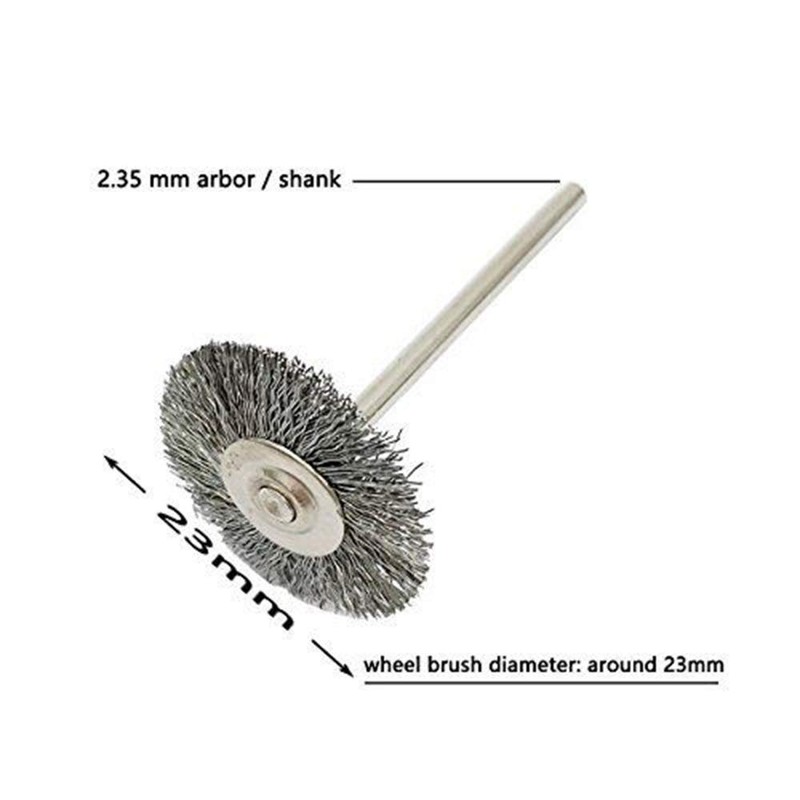 10pcs Steel Wire Wheel Brushes Polishing Set Buffing Accessories Kit