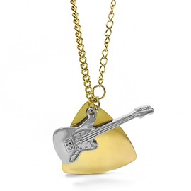 Musiin Beautlace Guitar Pick Necklace for Men and Women (Gold)