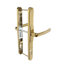 Gold Universal Flexi UPVC Repair Door Handle Set Adjustable 59mm to 96mm Adjustable PZ Centres