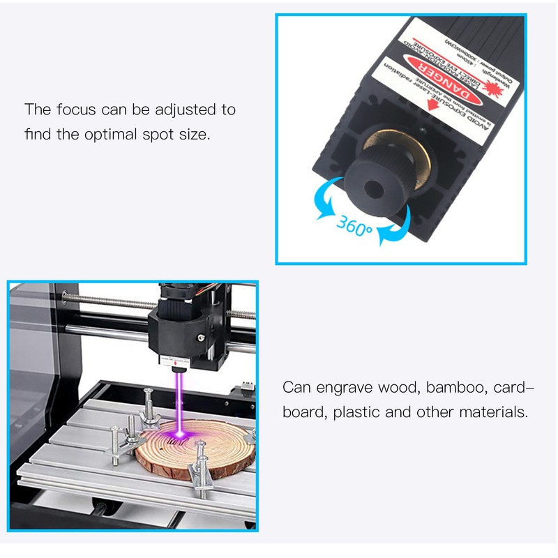 Engraving Laser Module Cutting Cutter Engraver Head Adjustable Focus 450nm