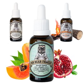 Natural Beard Oil for Men – Scented Beard Moisturiser Oil Contains Hydrating Jojoba + Argan Oil – Nourishing Mens Beard Softener for Healthier Hair Growth (Tiki Punch, 30ml)