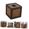 Gatuida Boho Woven Tissue Box Holder Hand Woven Bamboo Tissue