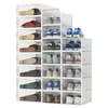 PARANTA 8-Piece Boot and 12-Piece Shoe Storage Box, Stackable Clear
