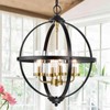 Treekee Rustic Chandelier, 17" Black and Gold Finish Glass Cover