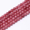 PLTbeads Gorgeous Rhodonite Dyed Jade Natural Gemstone Loose Beads 10mm