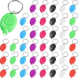 42 Pcs Mini Keychain LED Flashlight Mini Keychain Flashlight Badge Lights for Nurses Key Ring Light Torch Light Lamp with White Beam Shell for Camping Outdoor Equipment, 7 Colors (Batteries Included)
