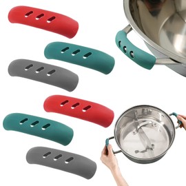 DonLeeving 12 PCS Silicone Pot Handle Covers, Heat Resistant, Non-Slip, for Cast Iron Skillet, Frying Pan, Metal Pan
