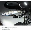 Hztyyier Lupa LED de Escritorio con Luz y Soporte de