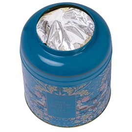 New English Teas Song Thrush & Berries Tea Caddy in Teal with 80 English Breakfast Teabags