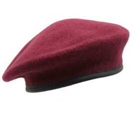 baum-m gmbh Commando Beret Military Hats Wool Hats for Men and Women Army Hat Beret Hat German Armed Forces, bordeaux, 55